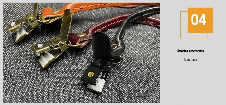 Retro Men's Suspender Accessories, Cowhide Handmade DIY Suspender Replacement, Improved Suspender Accessories, Multi-Color