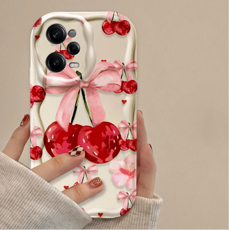 Red Cherry Butterfly Design Phone Case