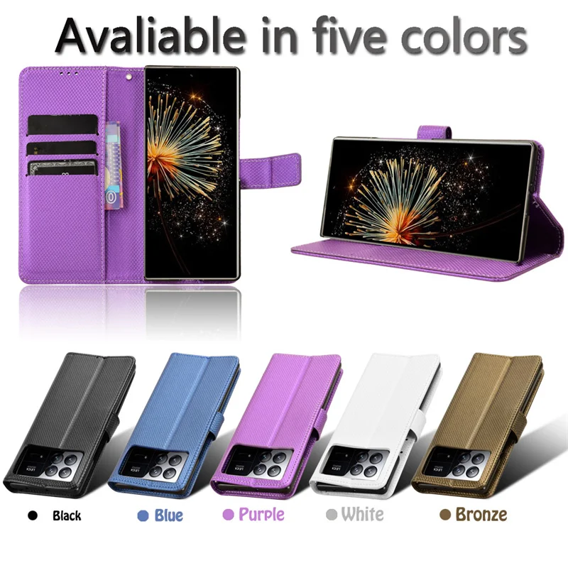 Per Xiaomi Mix Fold 3 Luxury Flip Diamond Pattern Skin Pu Leather Wallet Lanyard Cover Per Xiaomi Mix Fold3 Fold3 Phone Bags