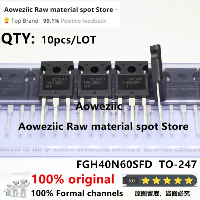 

Aoweziic 2022 + 100 новый импортный оригинальный FGH40N60SFD FGH40N60 TO-247 триодный Электрический сварочный аппарат IGBT трубка 40 А 600 в