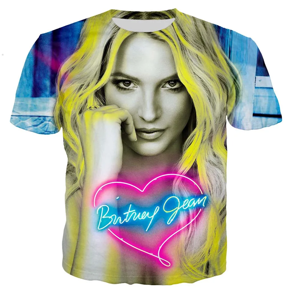 

Pop Singer Britney Spears Men/women New Fashion Cool 3D Printed T-shirts Fashion Casual Style T Shirt Streetwear Oversized Tops