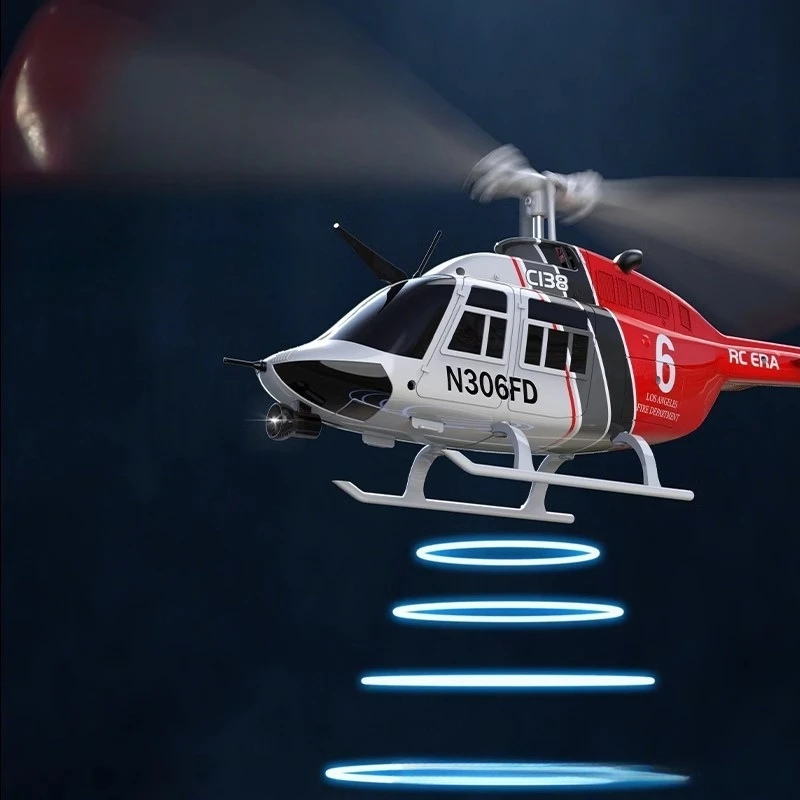 Remote Control Helicopter Remote Control Airplane Rc Era Bell Two Hundred And Six C138 Simulation Double Blade Propeller Single Rotor No Ailerons Model