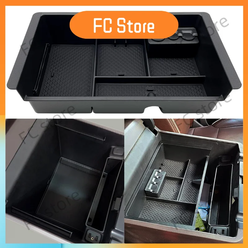 

FOR GMC Sierra 2014-2018 Yukon Chevy Center Console Organizer car Accessories Car Material Insert Secondary Armrest Storage Box