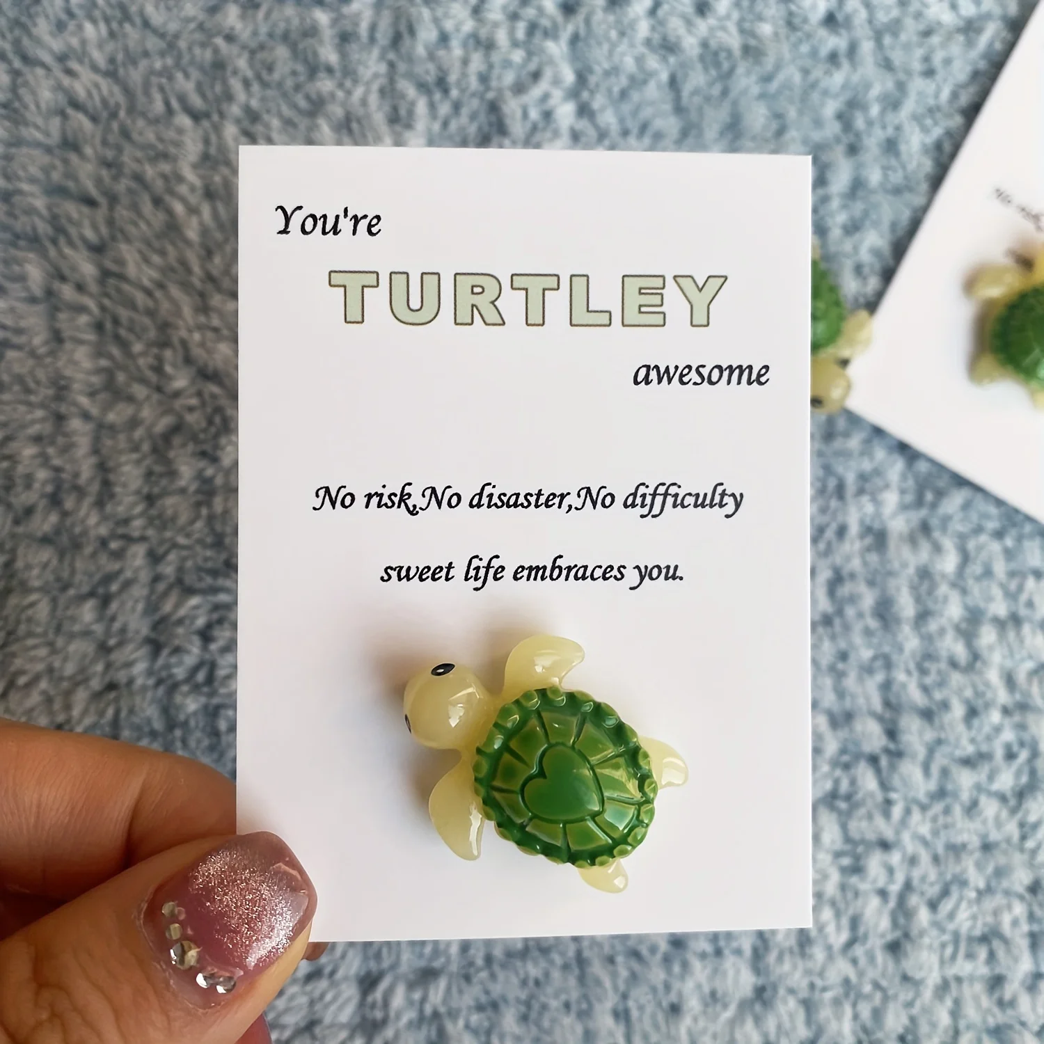 3D resin turtle greet card 1pc A little Pocket Hug Card Special Birthday Wedding Party Valentine's Day greeting cards
