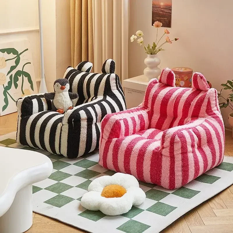 Bean Bag Children's Sofa Sitting Support Seat Pleochroic Children's Sofa Plush Comfortable Kinderzitjes Child Room Furniture