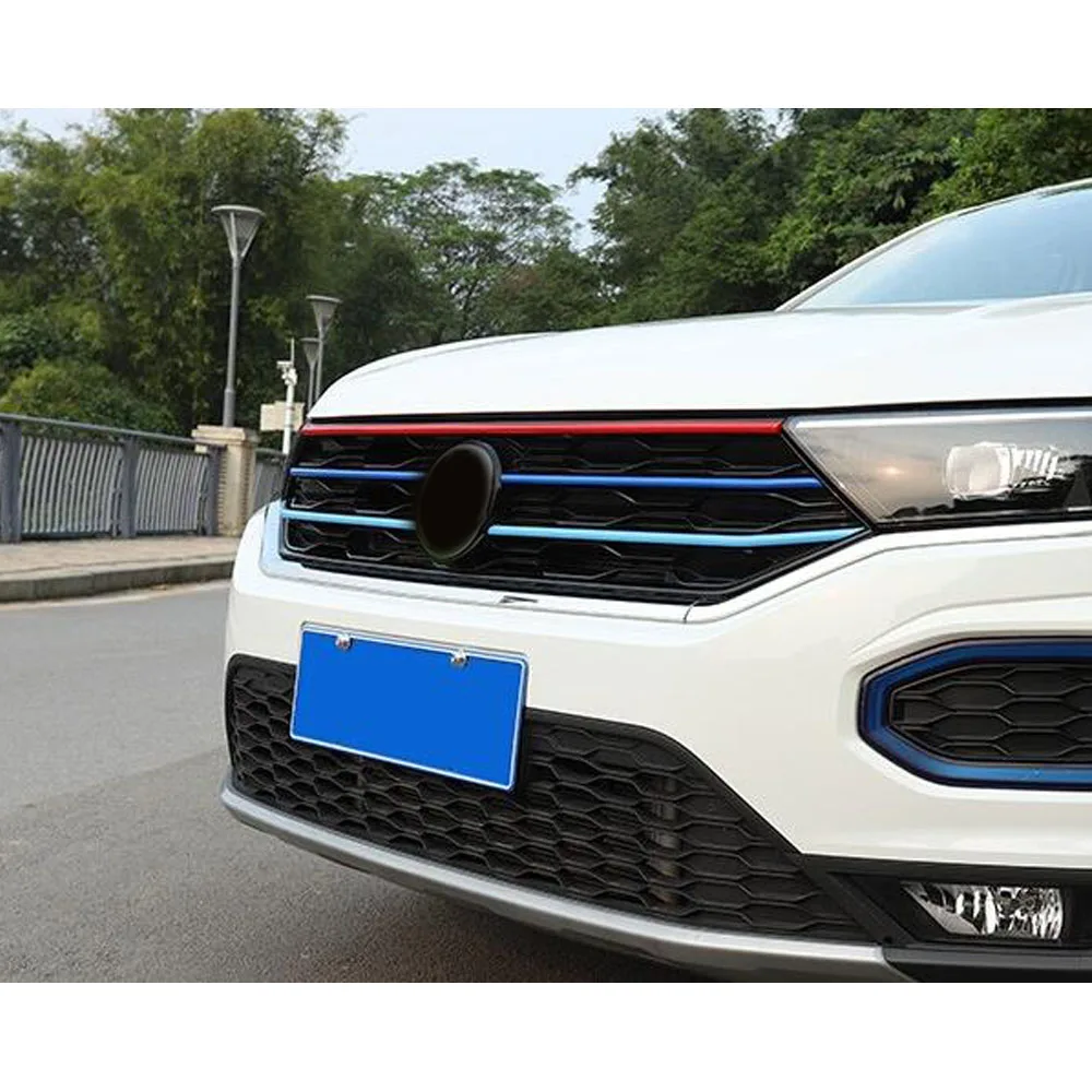 Für Volkswagen VW T-ROC TROC 2017 2018 2019 2020 2021 Auto Körper Schutz  Detektor Tricolor Vorder Up Grid Grill Grille panel