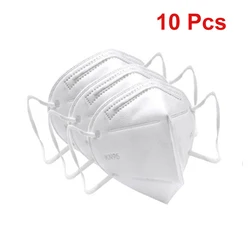 Pack of 10 Reusable Black Protective Face Masks - CE Certified FFP2 (10 PCS White)
