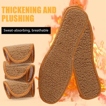 Alternative view of 2 Pair Winter Warmer Self-Heated Insoles Feet Massage Thermal Thicken Wool Insole Outdoor Sports Ski Warm Shoes Pads Accessories