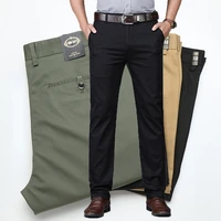 Pantalon droit décontracté en coton pour hommes, vêtements d'affaires, vert, noir, printemps, été, marque FjMale ingent, 2022 2