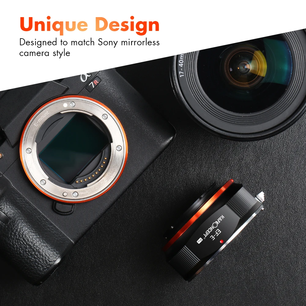 Concept Eos para Adaptador de Montagem e Compatível com Lente Canon ef Câmeras sem Espelho Nex Sony A6000 A6400 a7 k & f - Image 6