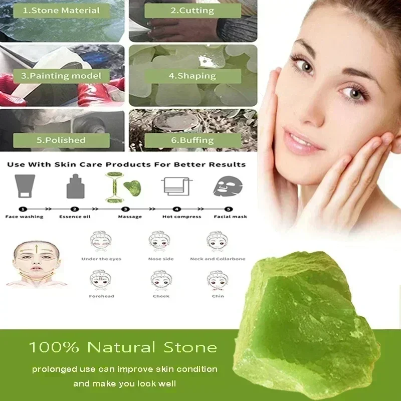 Natural Jade Roller Face Gua Sha Natural Stone Body Neck Massager Acupoint Eye Care Spa Massage Tools Massage Visage Lifting - Image 6
