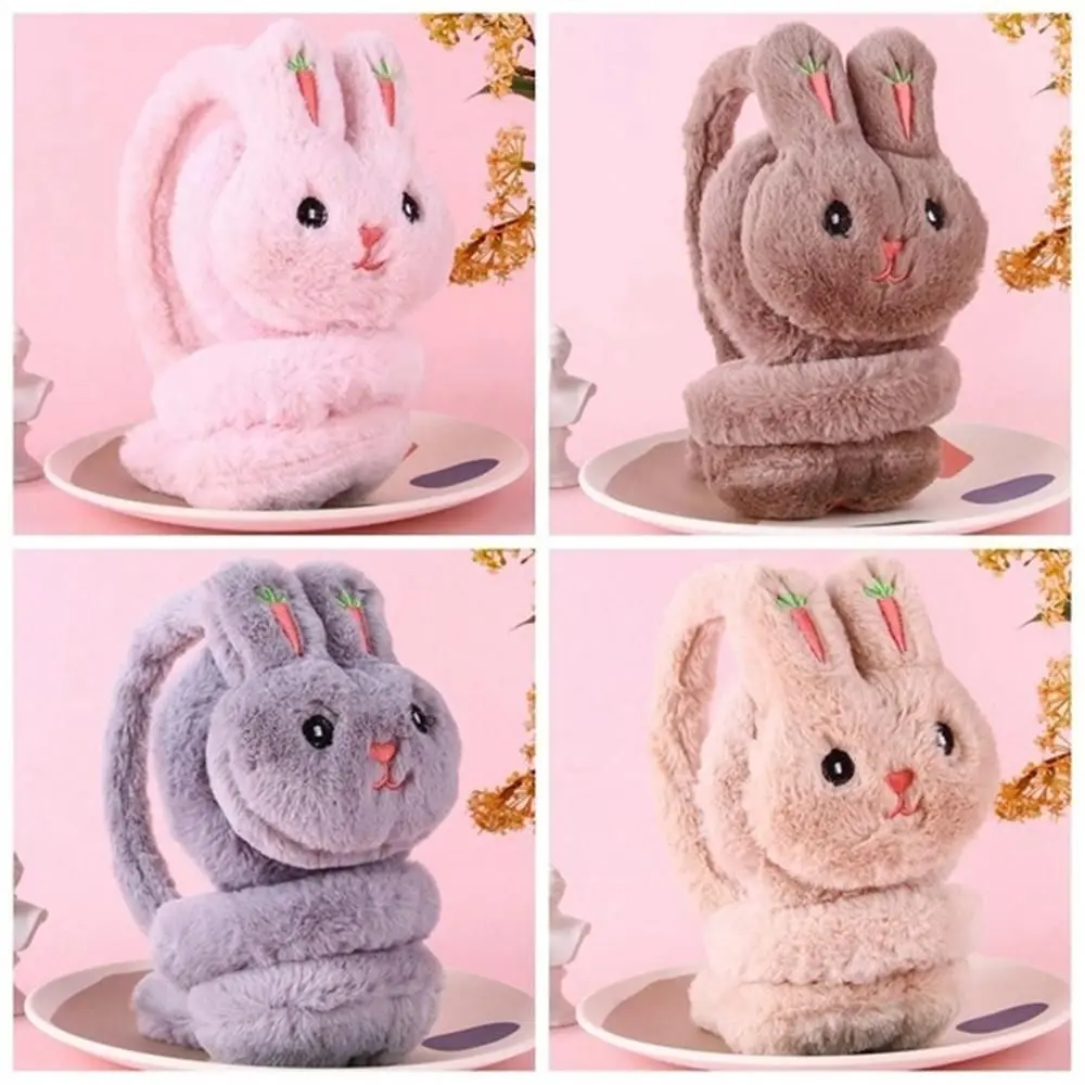 Cartoon Rabbit Winter Earmuffs for Adult Kids warm earmuffs