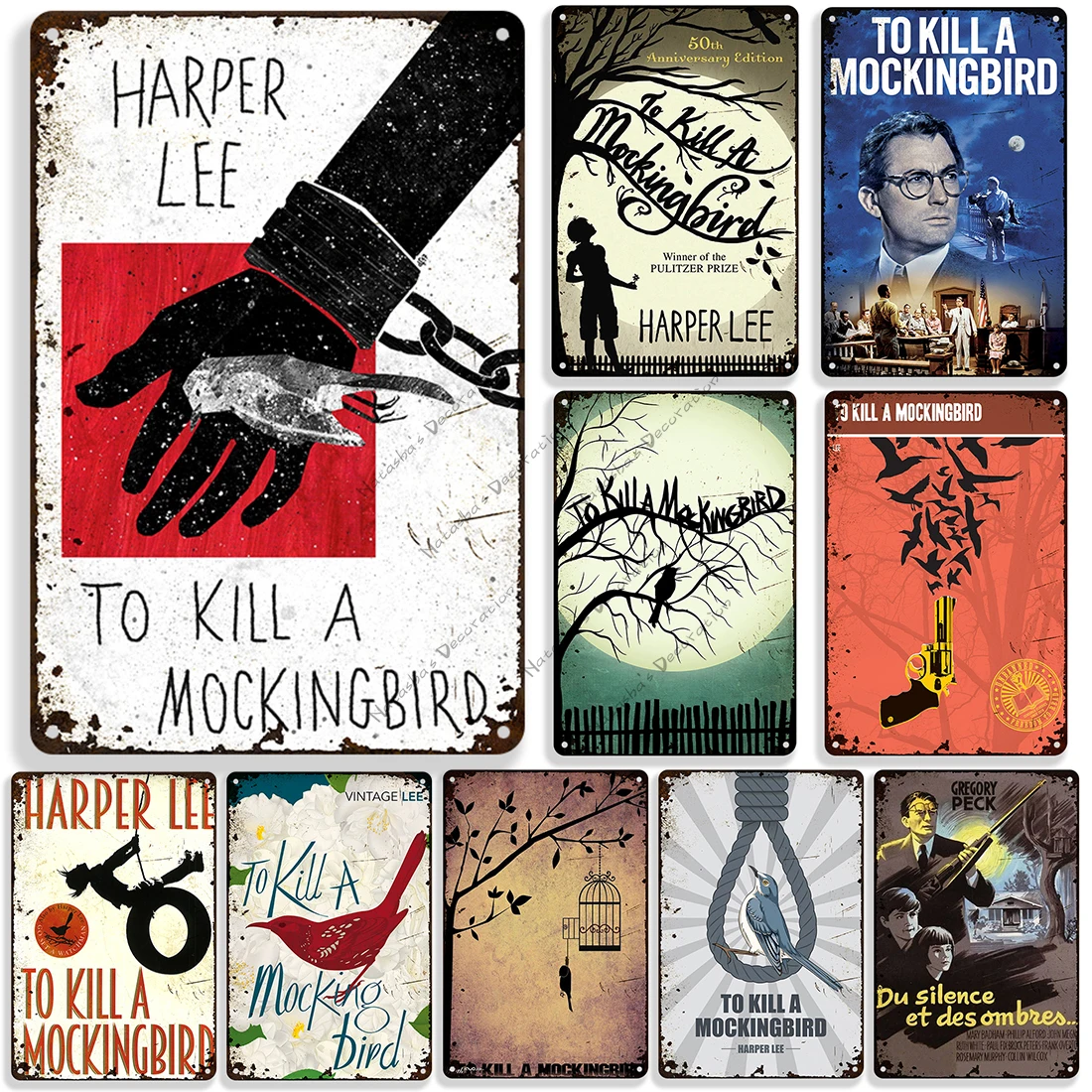 

Постер фильмов в стиле винтаж To Kill a Mockingbird металлическая табличка, декоративная настенная табличка, паб, кафе, бар, мужская пещера, промышленный Декор