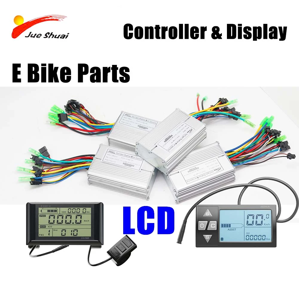 36V 48V LCD E Bike Controller Display Bicycle Parts Electric Brushless
