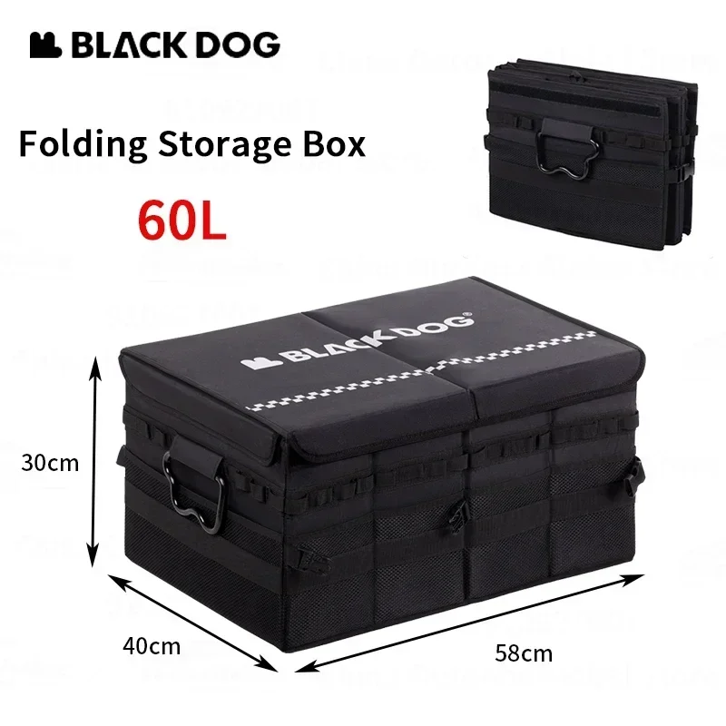 BLACKDOG 접이식 보관함, 대용량 베어링 무게추, 야외 캠핑 여행자 자동차 트렁크 가방 도구, 60L, 40kg