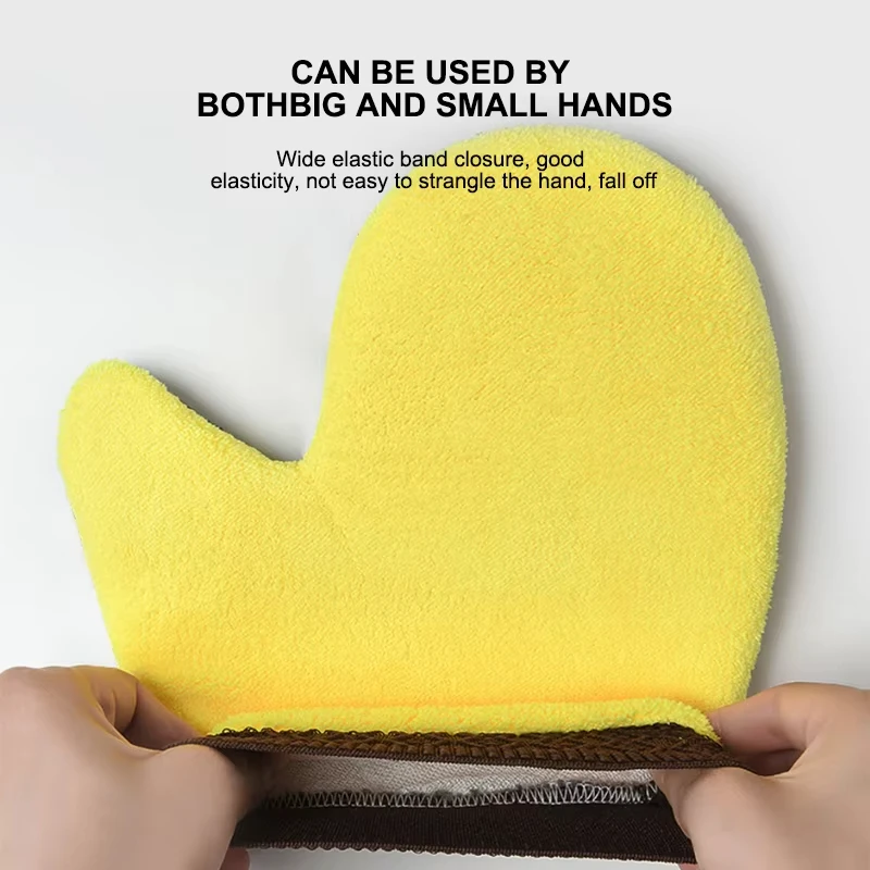 Car Wash Glove Double-Faced Coral Fleece Auto Cleaning Mitt Gloves Car Window Door Glass Paint Cleaner Care Products