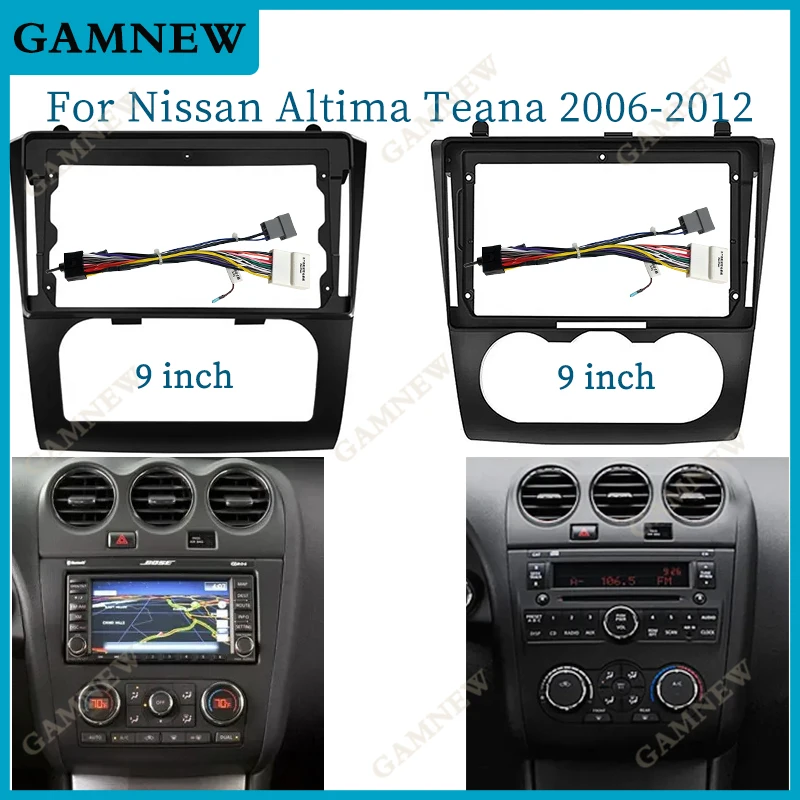 

9-дюймовый автомобильный каркас, адаптер Canbus, декодер коробки для Nissan Altima Teana 2006-2012, Android, стандартный комплект панелей
