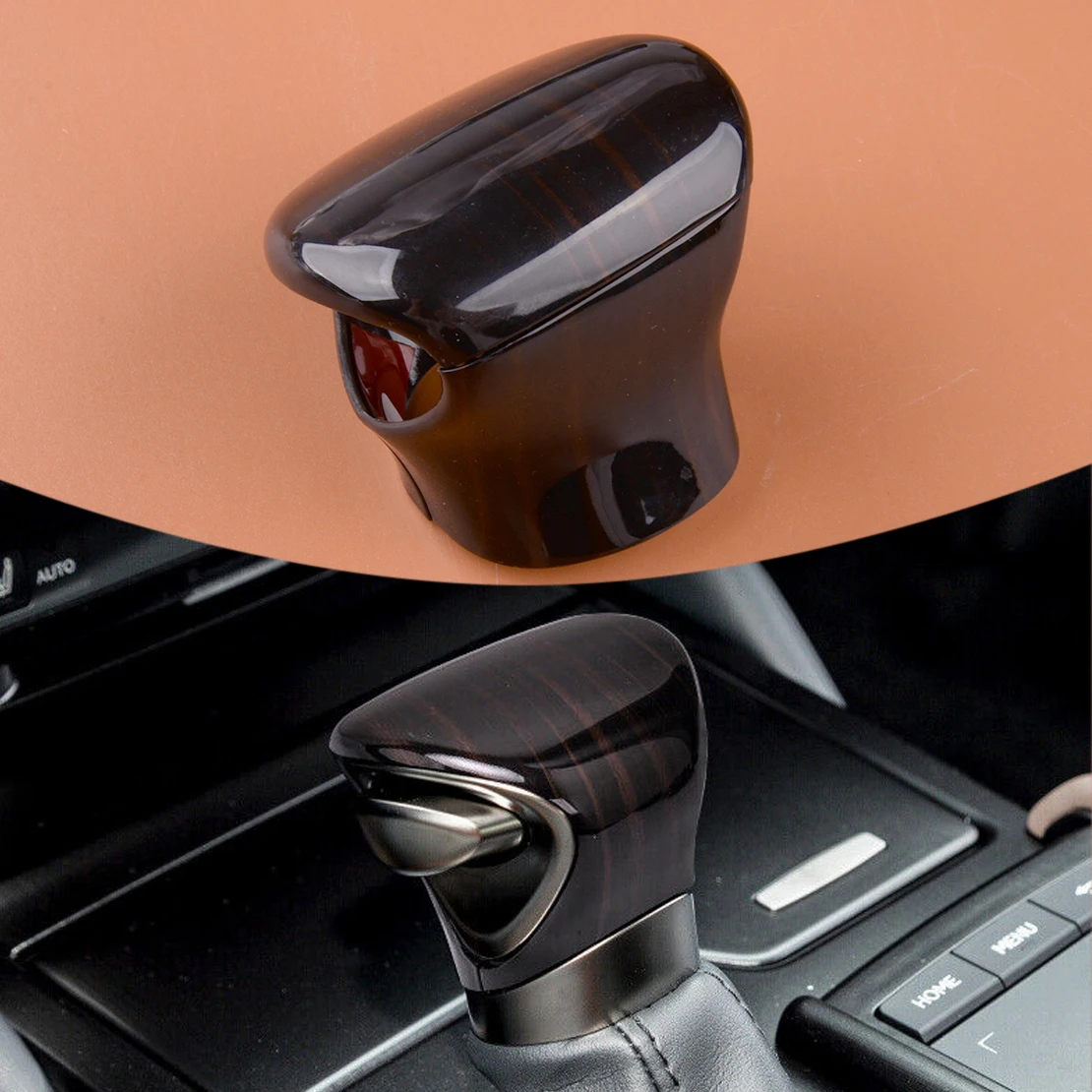 Автомобильная экородная отделка, подходит для Lexus ES350 ES300h 2018 2019 2020, АБС-пластик с черной текстурой древесины