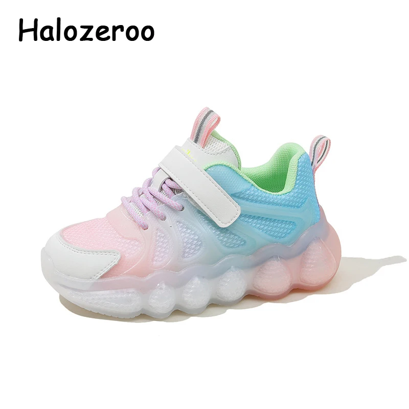 

Spring New 2023 Kids Sport Sneakers Baby Girls Pink Soft Shoes Children Brand Chunky Sneakers Boys Mesh Casual Sneakers Trainers