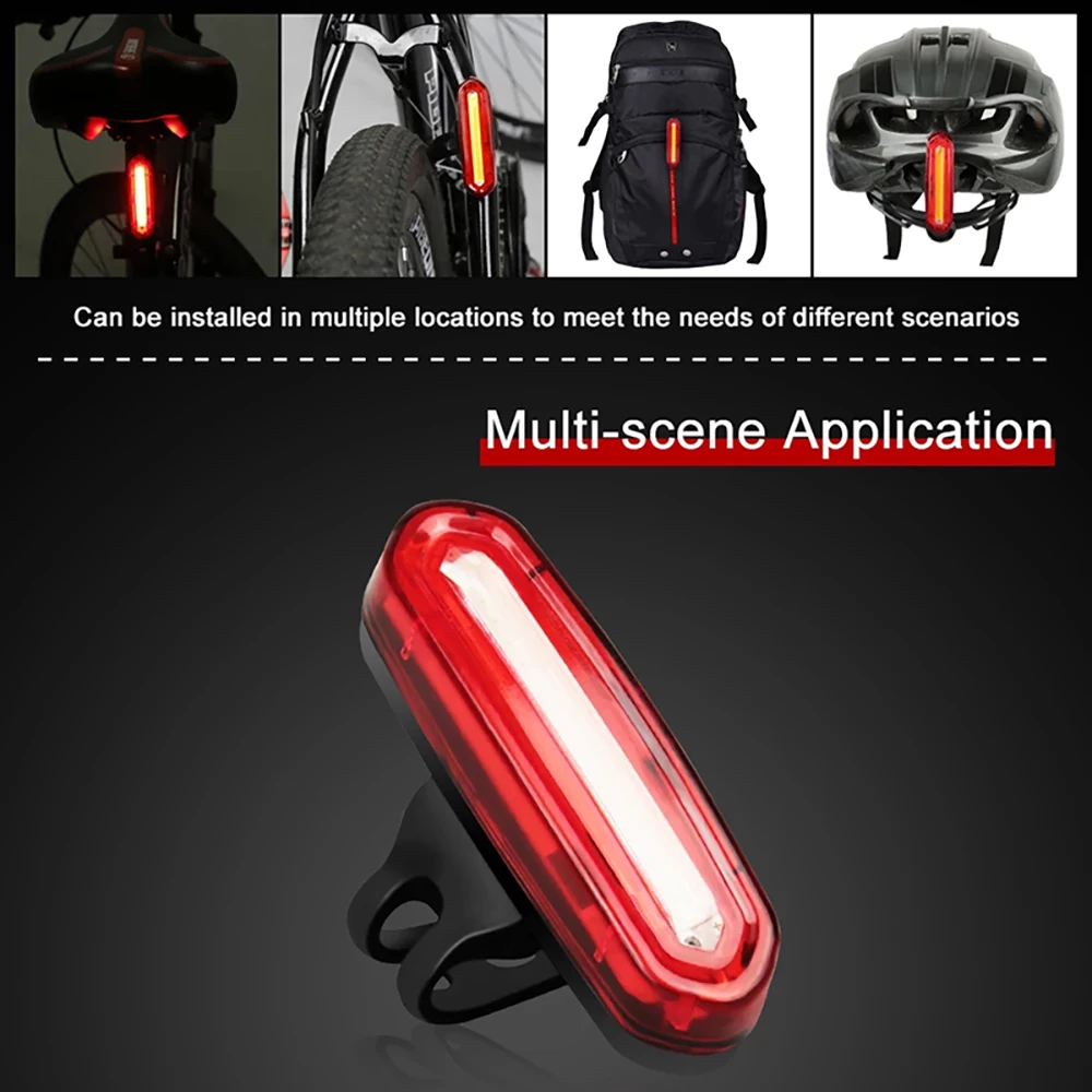 Fanale posteriore per bicicletta Ciclismo notturno Ricarica USB esterna Impermeabile Luce singola Mountain Bike Spia a LED Accessori per bici - immagine 2