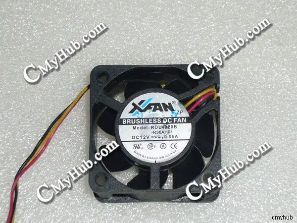 

Для XFAN RDL4020B-R36AH01 DC12V 0.06A 4020 4 см 40 мм 40x40x20 мм 3pin охлаждающий вентилятор