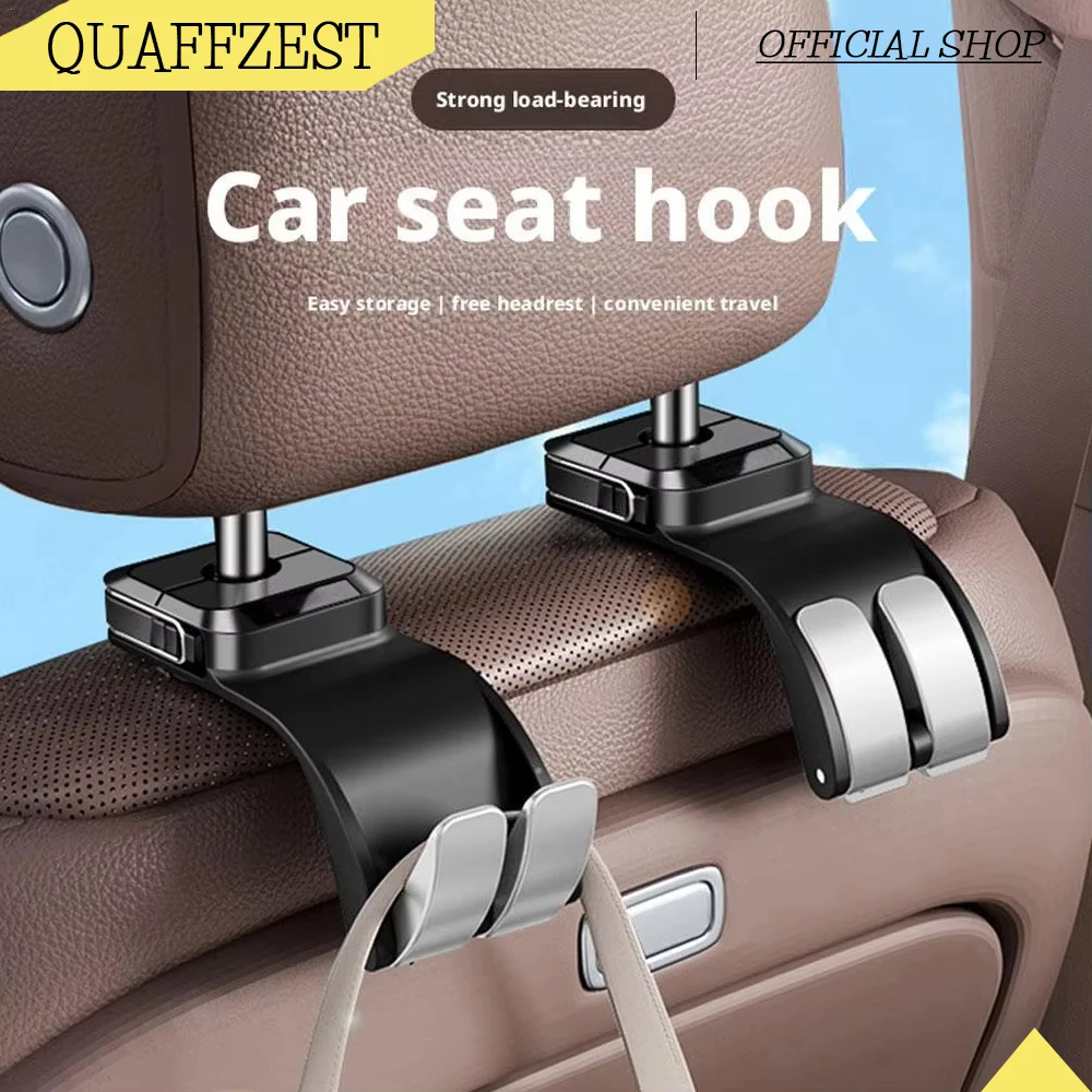 Universal Foldable Car Headrest Hook - Durable and Space-Saving Rear Seat Organizer