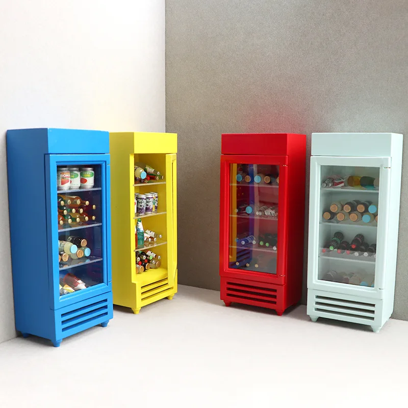 

1:12 BJD Miniature Items Vertical Single Freezer Mini Freezer Furniture Furniture Refrigerator Doll House Accessories Kitchen