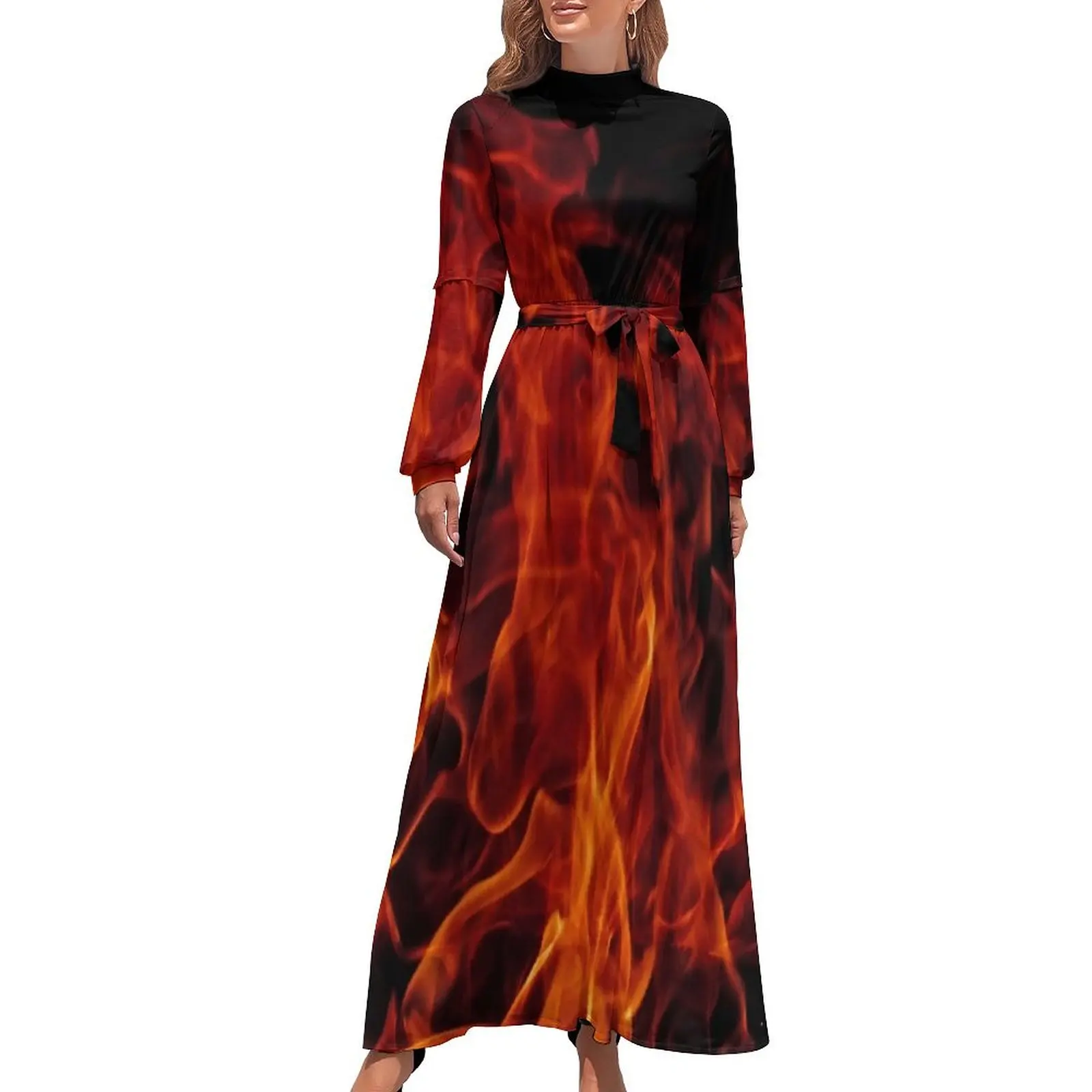 thumbnail image 1 of Vestido largo de fuego vestidos de noche de lujo para mujeres 2024 Vestidos largos con velo, 1 of 5