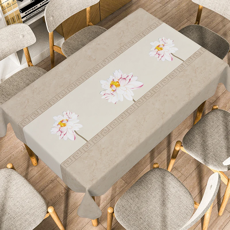 Chinese Zen Ancient Style Landscape Painting Tablecloth Home Table Decoration Dinner Tablecloth Retro Rectangular Tea Table Mat 5