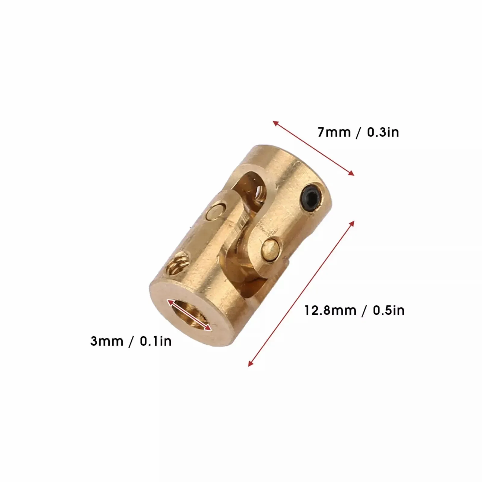 Brass Motor Shaft Gimbal Connector RC Boat Car Metal Universal Joint Coupling Cardan Joint 10pcs shaft coupler shaft connector rigid shaft coupler