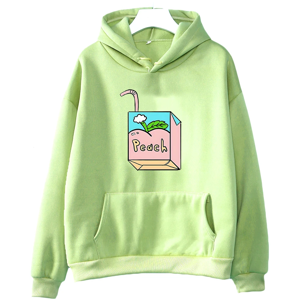 

Japanese Peach Juice Painting Hoodie Unisex Casual Prevalent Clothes Winter Long Sleeve Slight Strech Sweatshirt Aesthetic Hoody