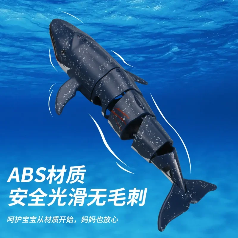 2.4G Mini RC Water Whale Sharks 3328 High-Speed Electronic Rechargeable Racing Model Water Toys Remote Control Animals Toys 3