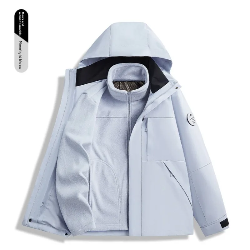Bergski-jas voor heren Wintersneeuwjassen Waterdicht Warm fleecevoering Jas Parka met sport Fitness Hardlopen Waterdicht