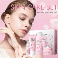 5/3pcs/Set Sakura Skin Care Sets Face Cream Serum Toner Facial Cleanser Sunscreen Eye Cream Gift Box Face Skin Care Set Product 4