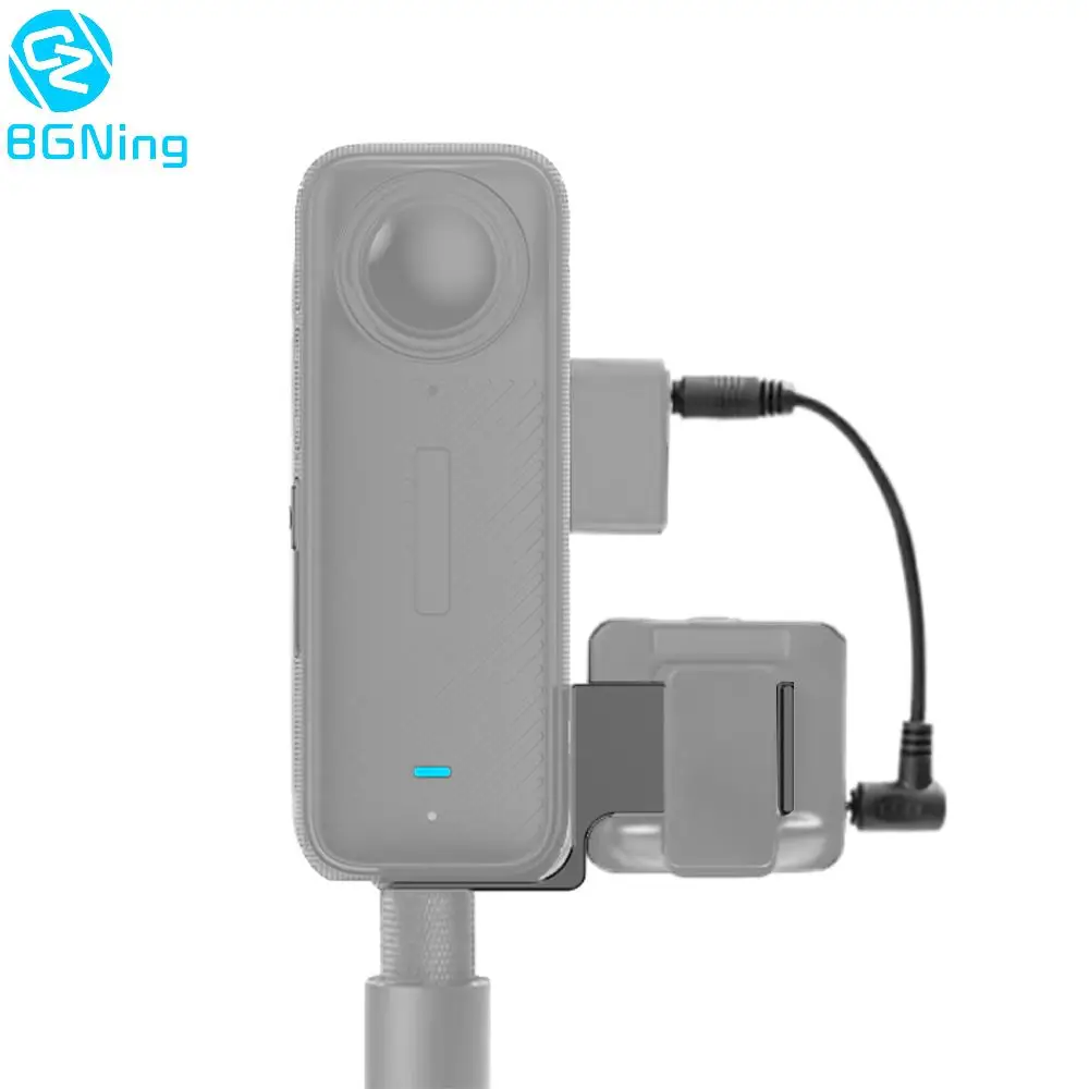 X4 Kamera Mikrofon Expansion Halterung Aluminium Legierung Mic Adapter Halterung mit Kabel für Insta360 X3 X2 Action Halterung Zubehör