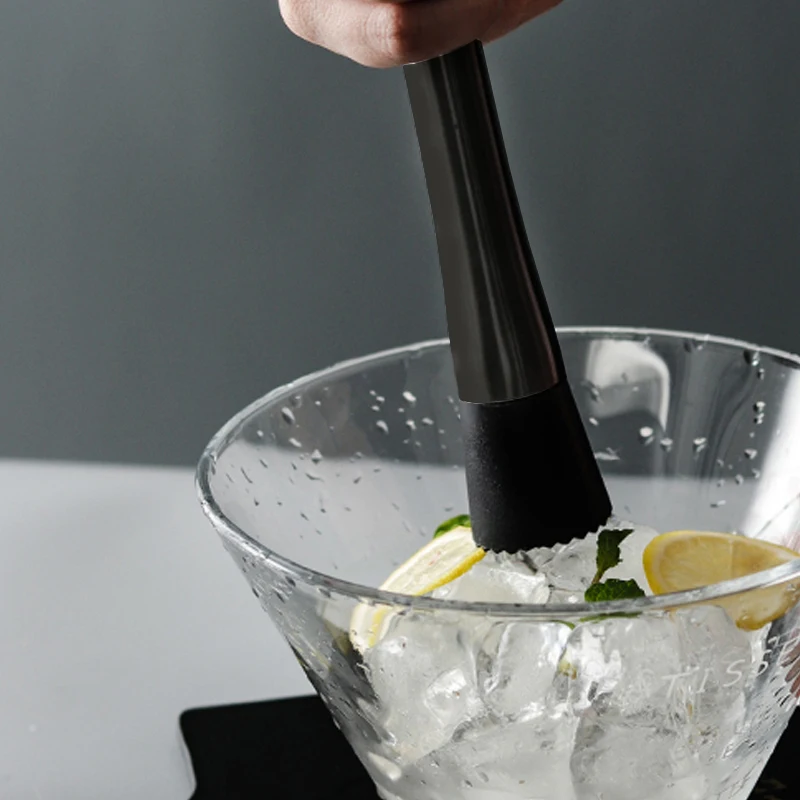 2Pcs 10 Inch Stainless Steel Cocktail Muddler Mixing Spoon Bar Tool Set Delicious Fruit Based Drinks bar tools