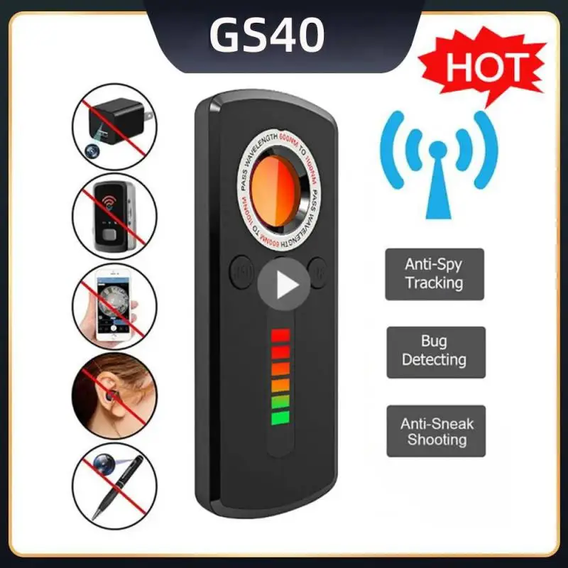 GS40 Mini Camera Detector Anti Spy Gadget Professional Hunter Wireless Signal Car GPS Infrared Search Wiretapping Bug Devices