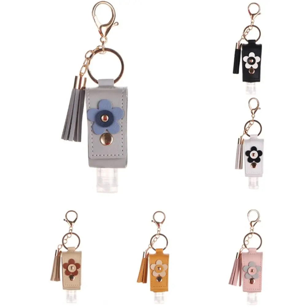 Portable 30ml Reusable Hand Sanitizer Bottle with Keychain Holder