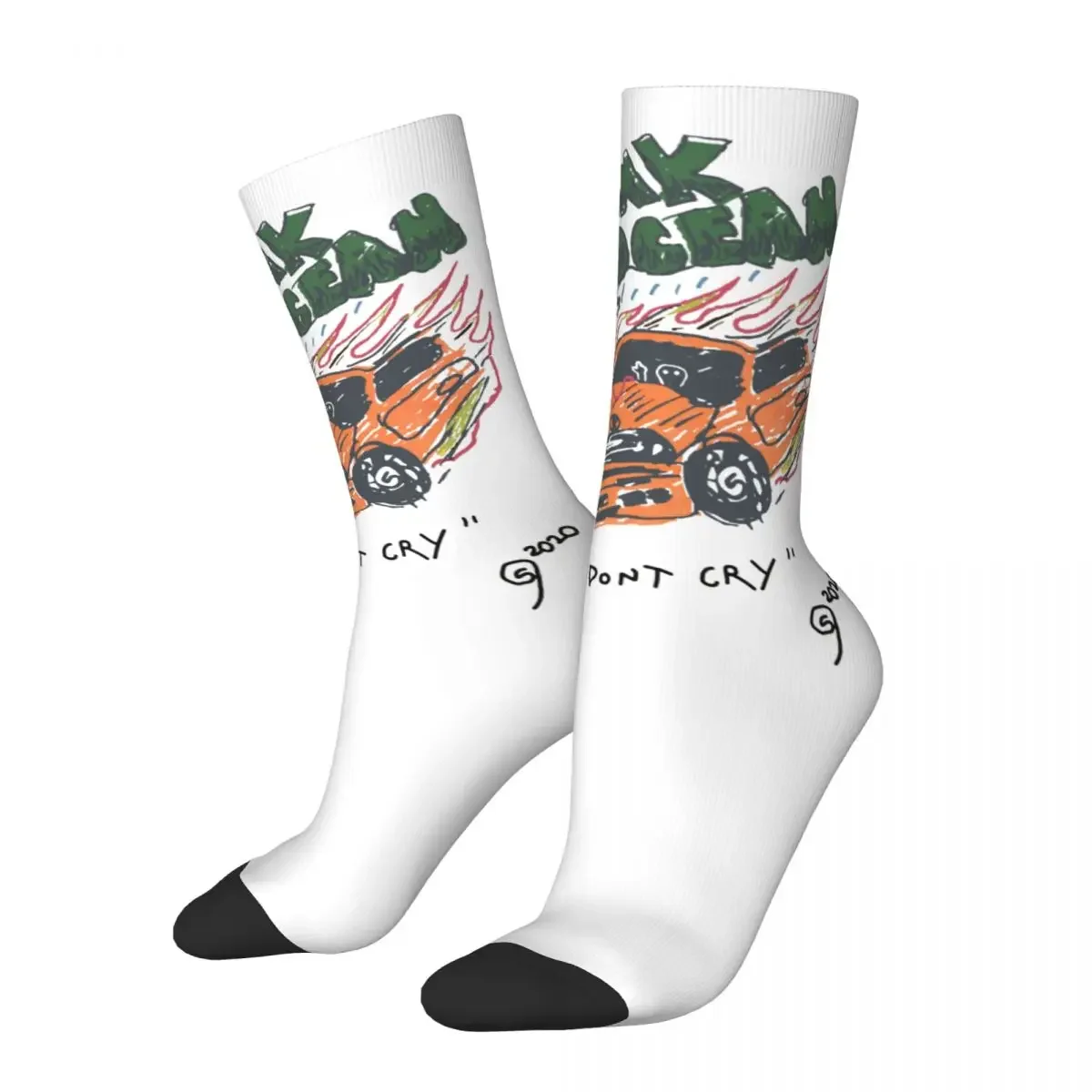 

Winter Warm Hip-hop Men's Women's Frank Boys Don't Cry Socks Band Music Rapper Singer Non-slip Middle Tube Socks