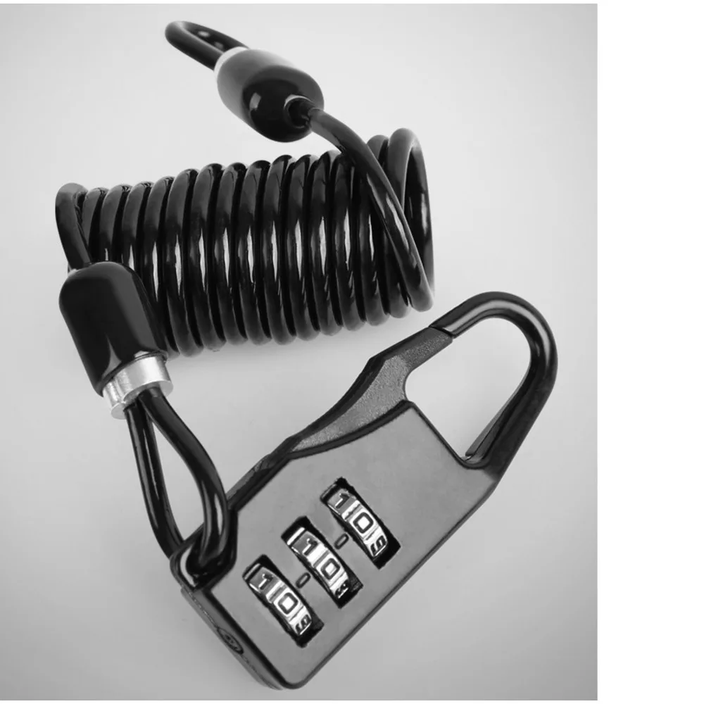 Nuevo casco de montaña con cable de seguridad para bicicleta, motocicleta, bicicleta eléctrica, portátil, con contraseña y cable de bloqueo_voghion.com