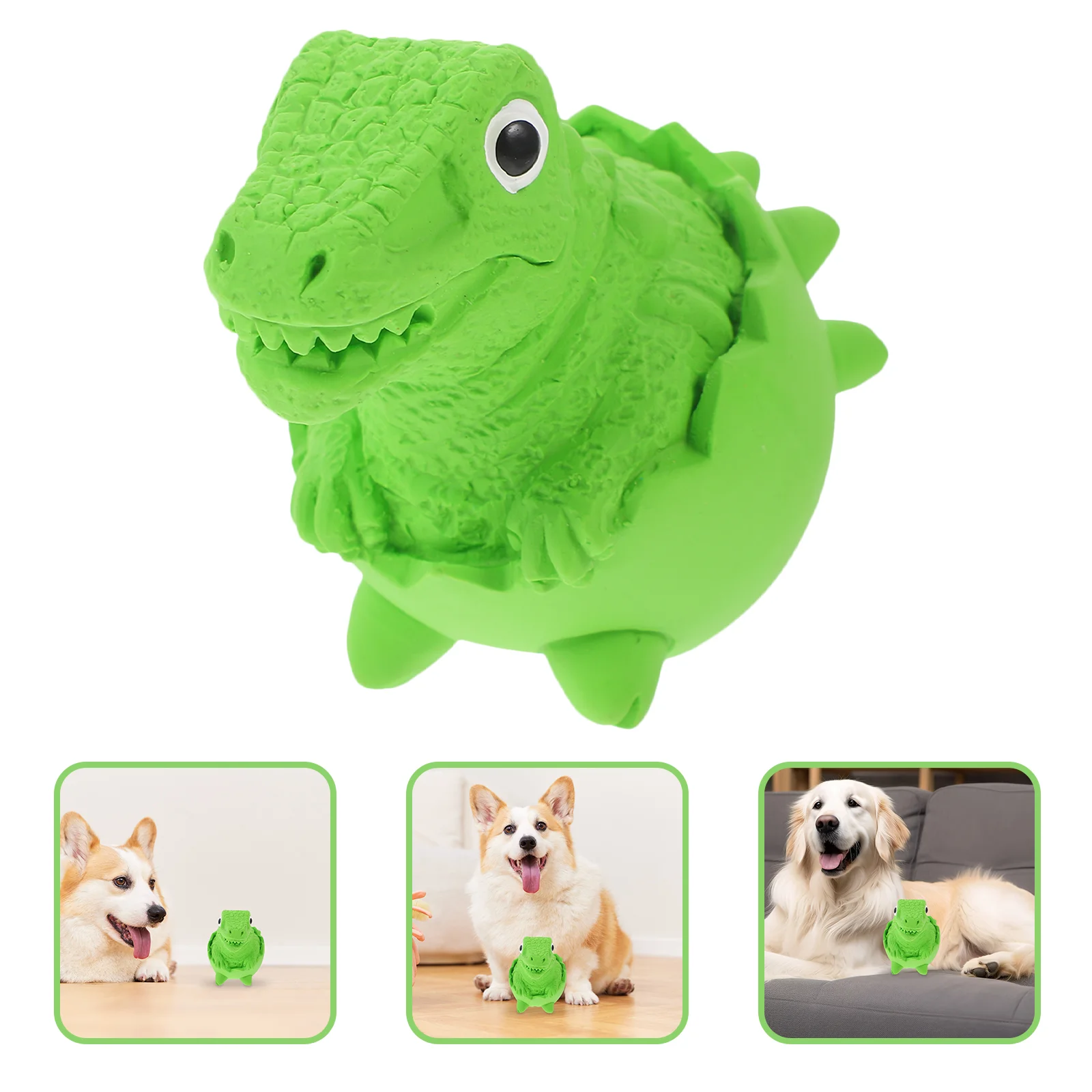 

Puppy Chewing Toy Dinosaur Shape Bite-resistant Dog Plaything Interactive Puppy Squeaky Plaything