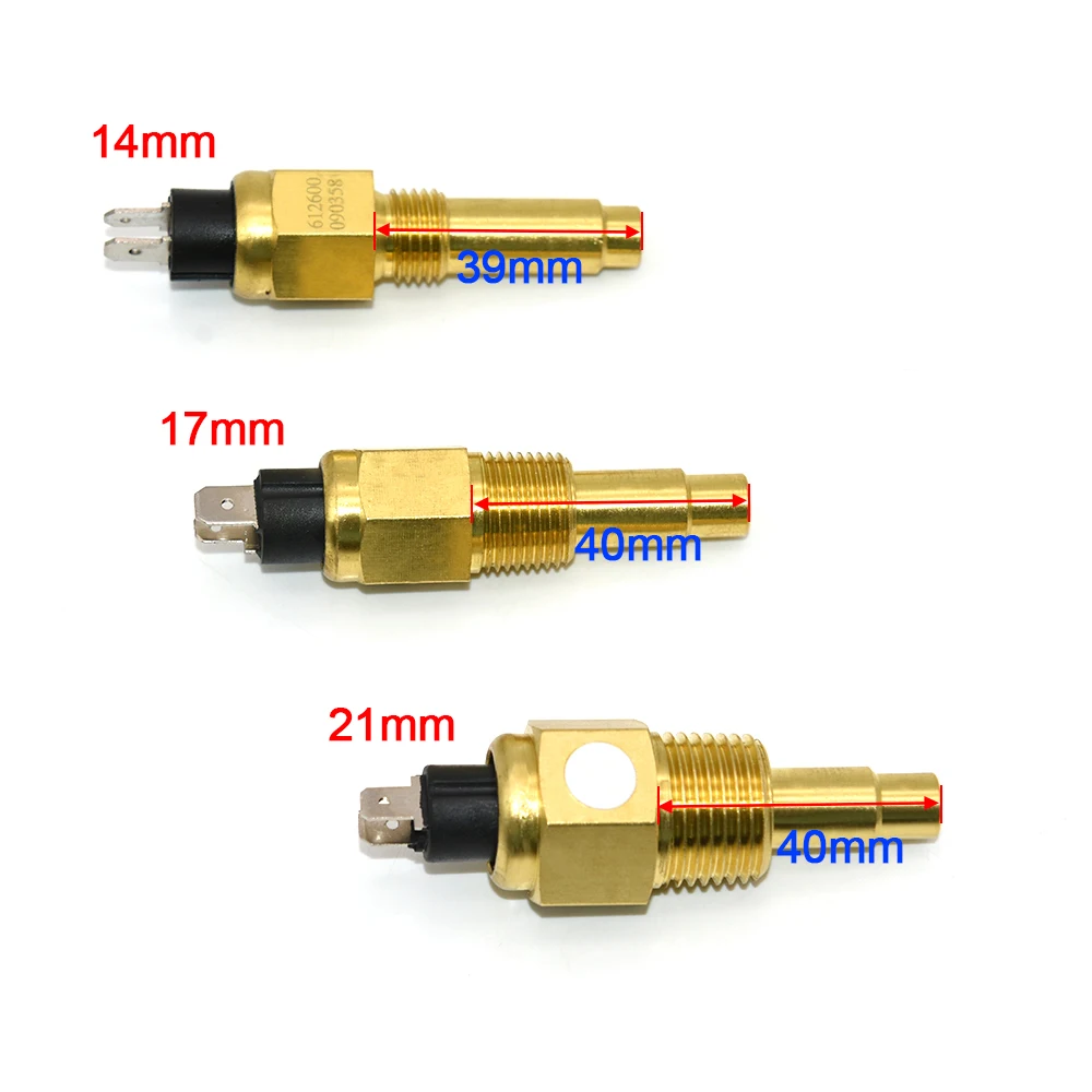 자동차 자동 트럭 레이싱 수온 게이지 용 온도 경보 물 120c가있는 범용 14mm 17mm 21mm 수온 센서