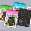 10 Sheets Fun Magic Drawing Book Toy DIY Scratch Notebook Black Cardboard Children Learning Toys Scratch Art Painting Doodle 2