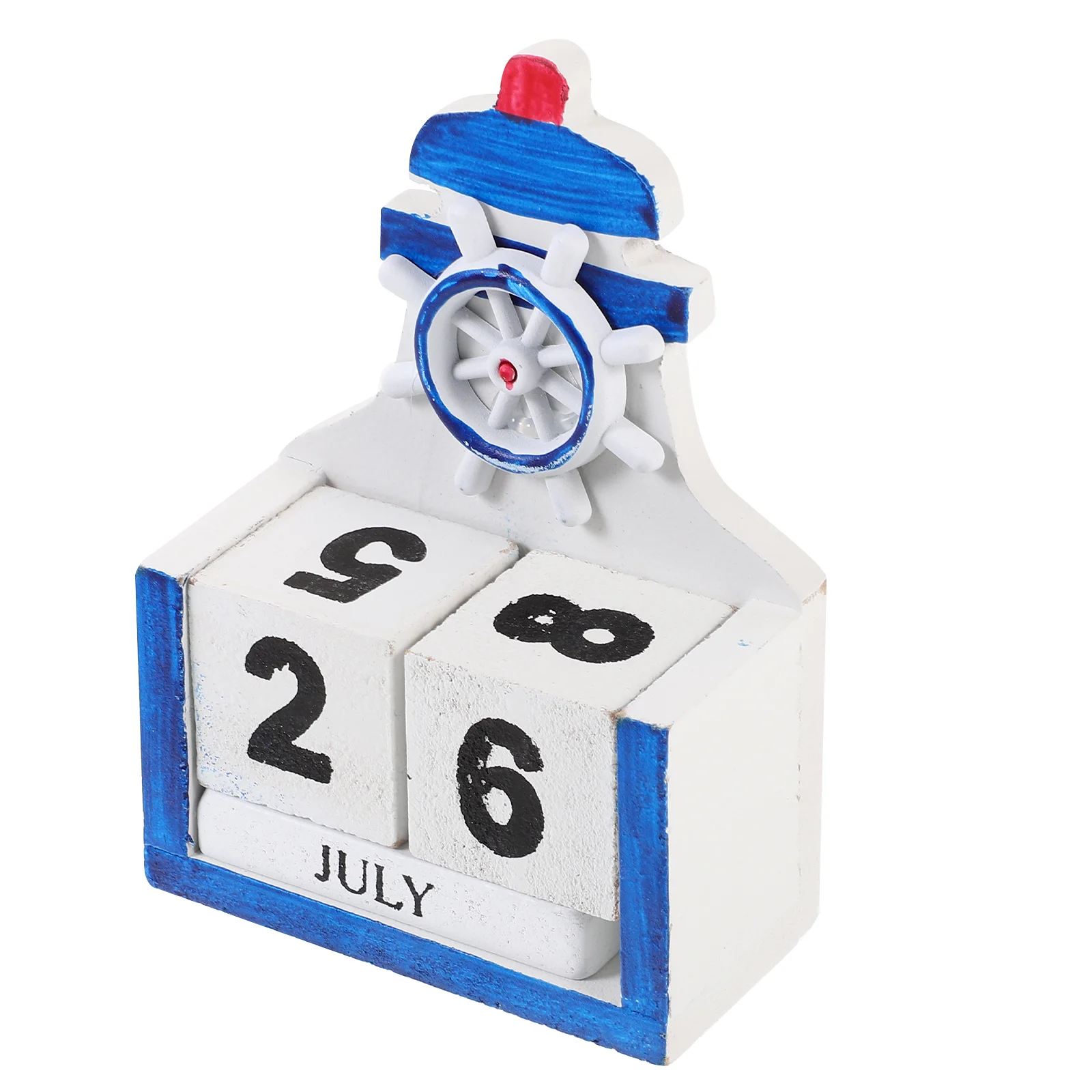 

Tabletop Standing Calendar Office Accessory Home Supply Household Wood Daily Desk Decor