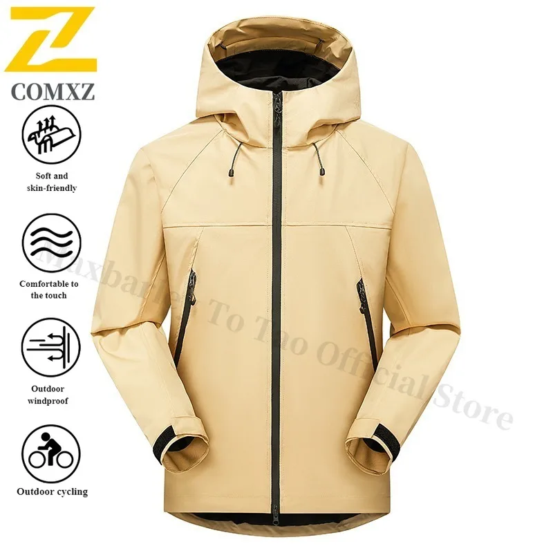 EiAO Windbreaker  Hooded Jacket Waterproof Windproof Teen Outdoor Coat for Hiking Camping Fishing Summer Lightweight Trekking