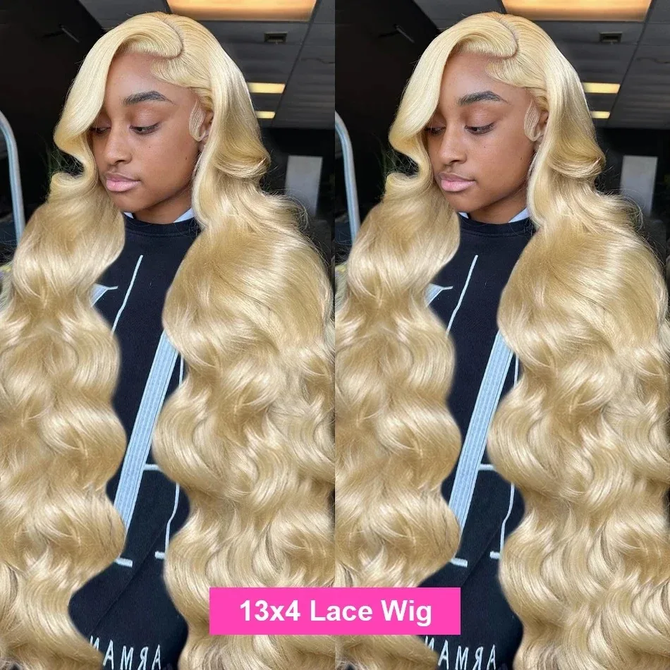 30 32 Inch 613 Honey Blonde Body Wave 13x4 HD Lace Frontal Human Hair Wigs Brazilian Colored Glueless Wig For Women
