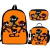 Cute Cartoon N-NINJA KIDZ Child School Backpack With Thermal Cooler Lunch Box Pencil Bags School Bags for Boys Girls Best Gift 3