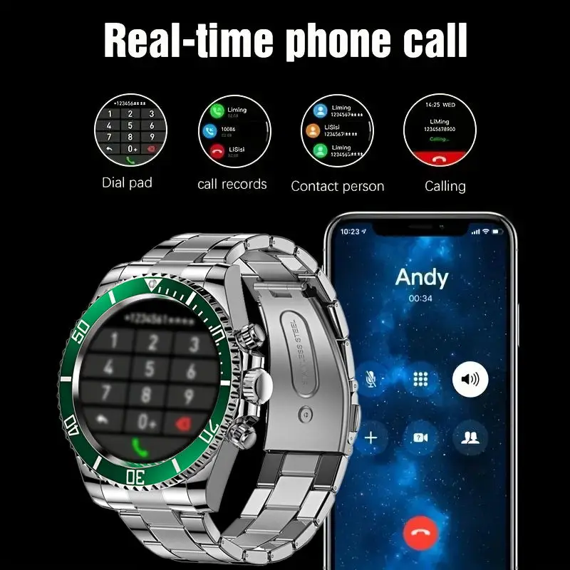 Smart Watch Man Aiweile AW12 High-End Luxury Smartwatch Fitness Tracker Sport Business Bluetooth Call for Xiomi IOS DIY Faces 2