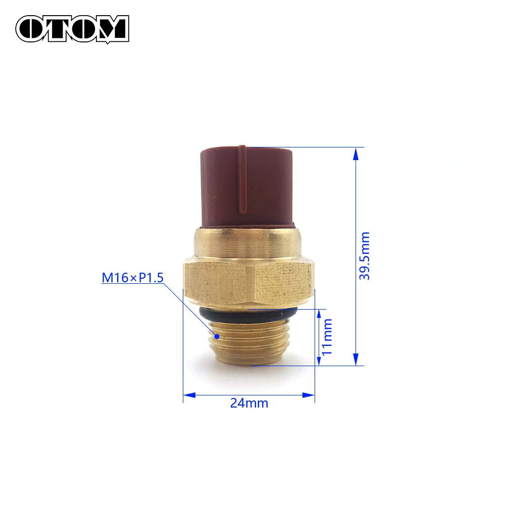 OTOM 65/80/85/88 Degree Radiator Coolant Fan Temperature Sensor Water Temp Switch M16x1.5 For Honda KTM Yamaha Kawasaki Suzuki motorcycle coolant temperature sensor
