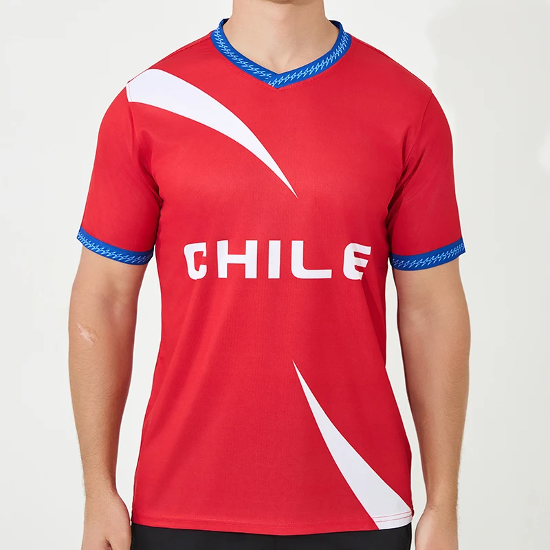 Soccer Jersey American Football Jersey American Cup Chile Soccer Jersey Adult training Football clothing Breathable Football kit